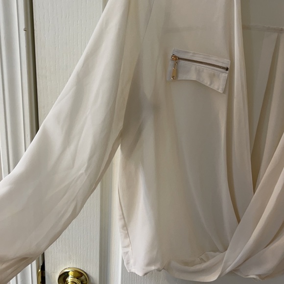 Forever 21+ open drape open front dress top - Picture 3 of 4